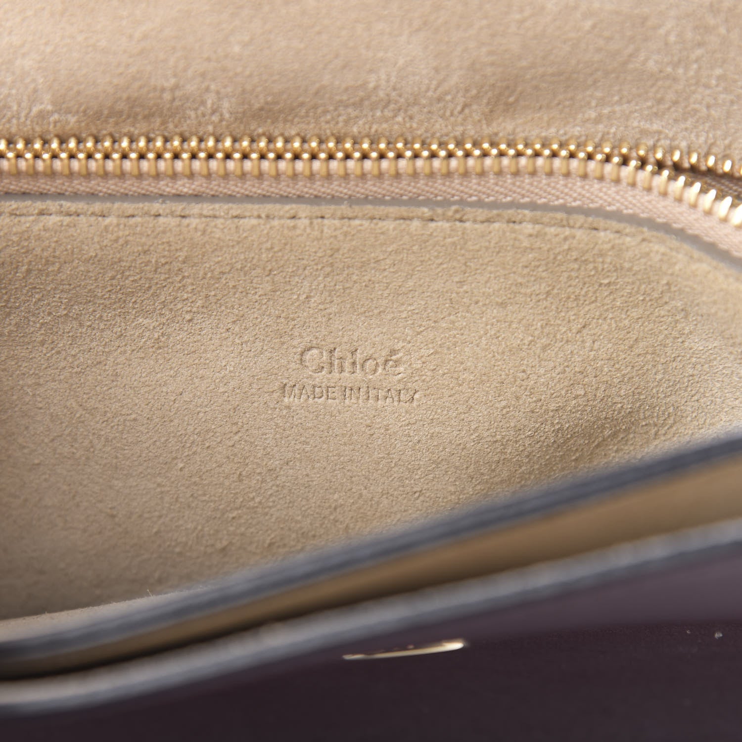 Chloe Calfskin Suede Medium Faye Shoulder Bag Plum Purple 6 of 13