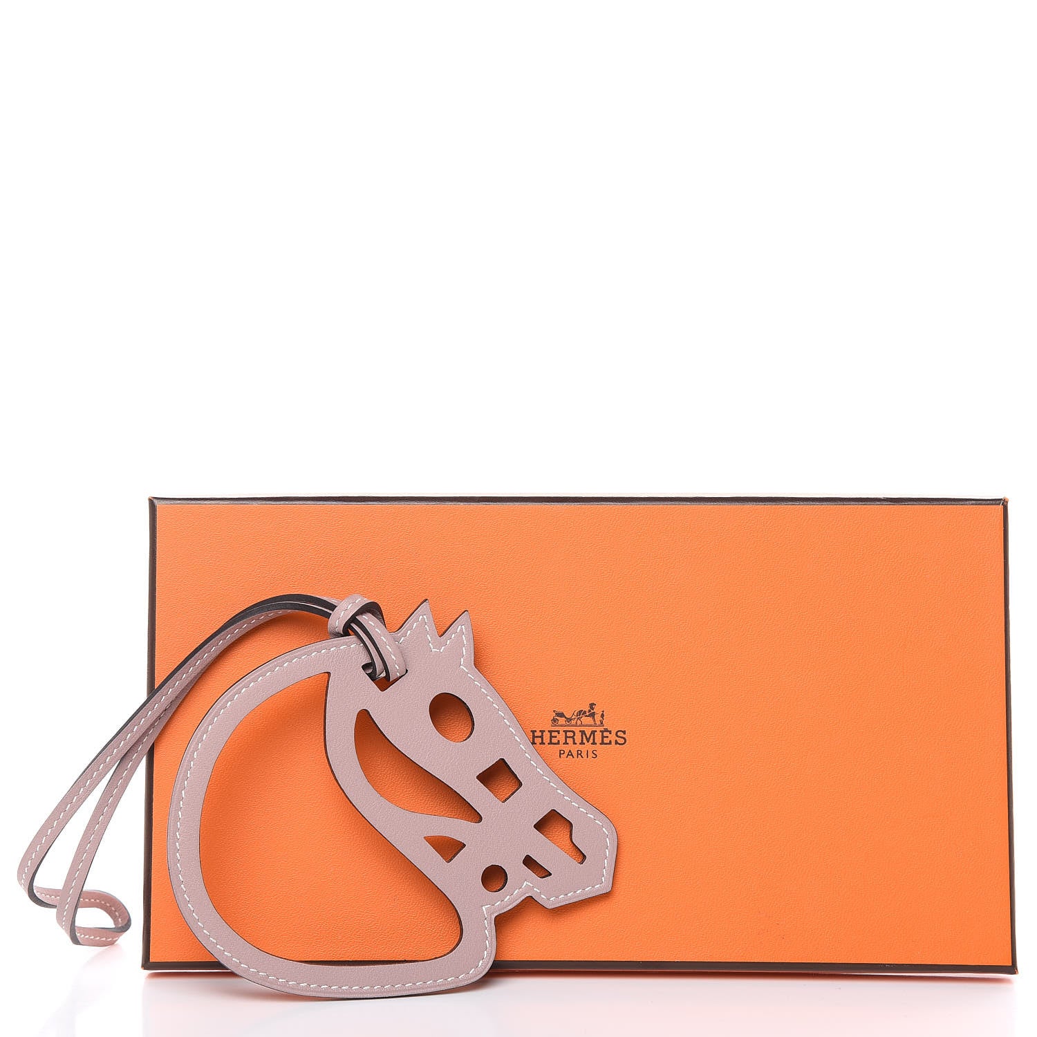 Hermes Swift Paddock Cheval Horse Bag Charm Glycine 4 of 4