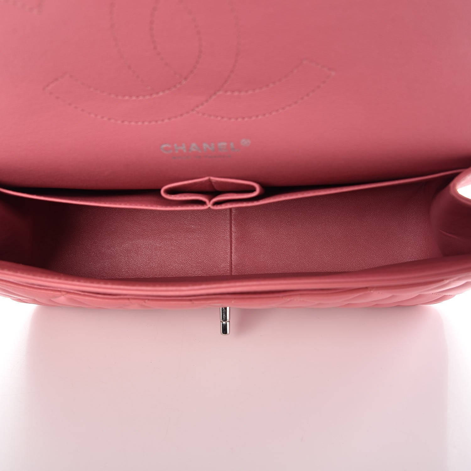 Chanel Lambskin Quilted Jumbo Double Flap Pink 5 of 7