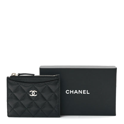 Chanel Caviar Quilted CC Zip Card Holder Black 12 of 12