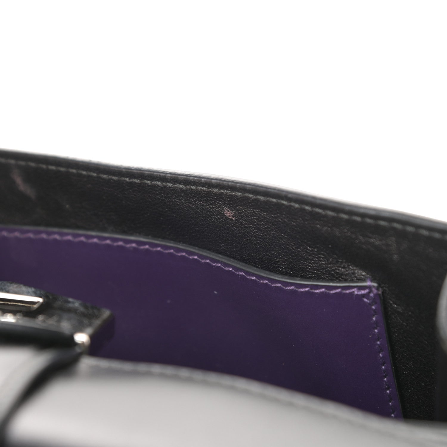 Prada Box Calfskin Shoulder Bag Black Viola 13 of 18