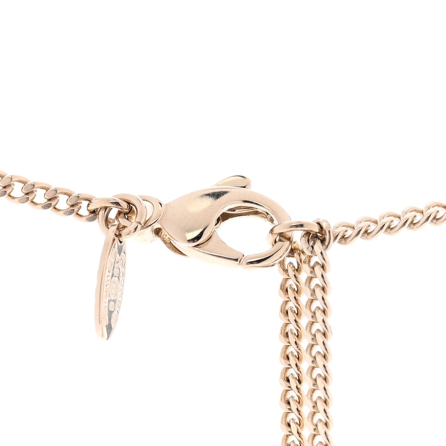 Crystal CC Pendant Necklace Gold