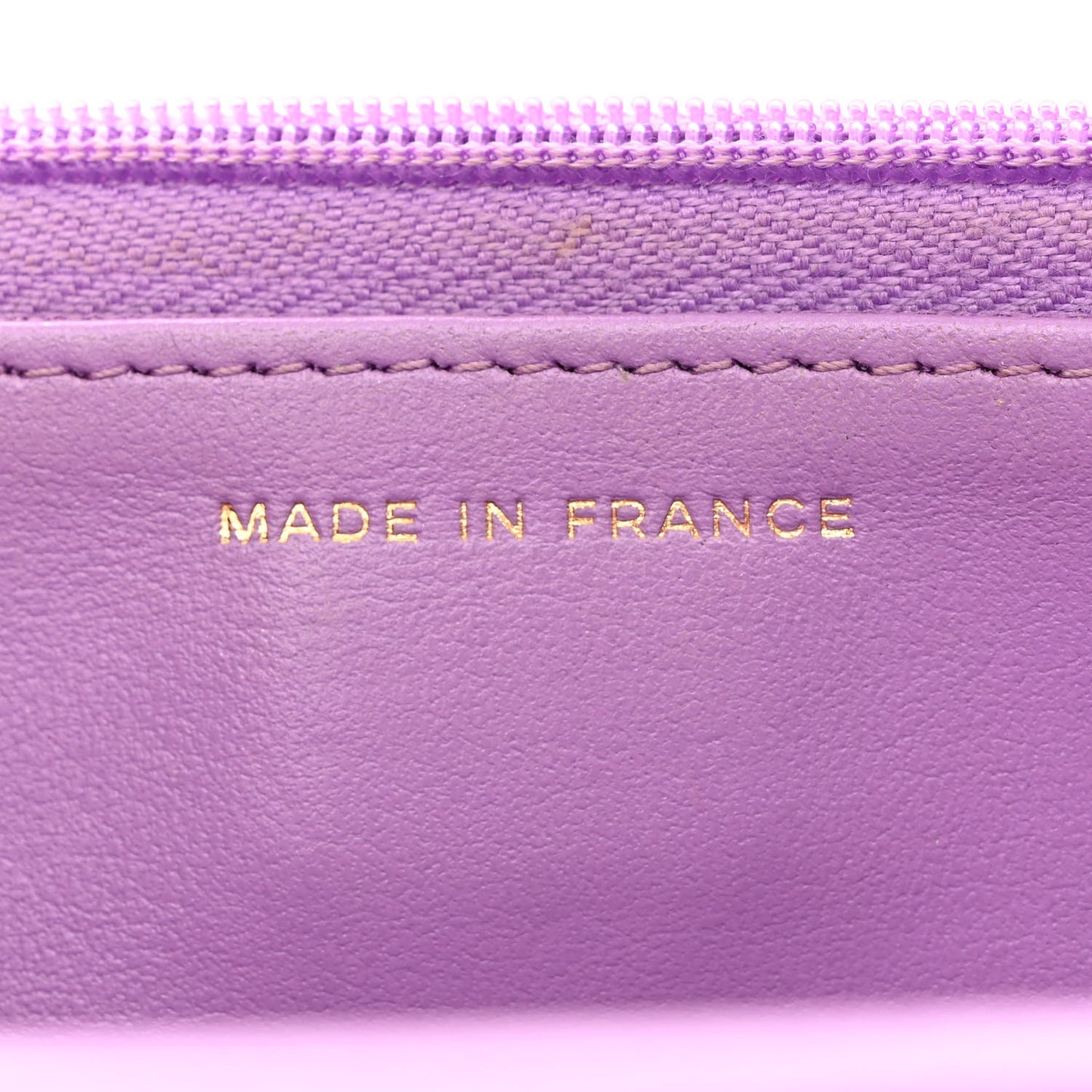 Caviar Quilted Wallet On Chain WOC Purple
