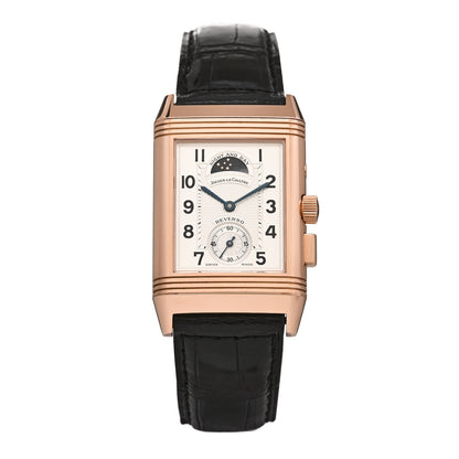 Jaeger-LeCoultre 18K Rose Gold Alligator 26mm Reverso Geographic Manual Winding Watch 270.2.58 1 of 5