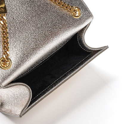 Saint Laurent Metallic Calfskin Small Classic Monogram Kate Satchel Pale Gold 5 of 6