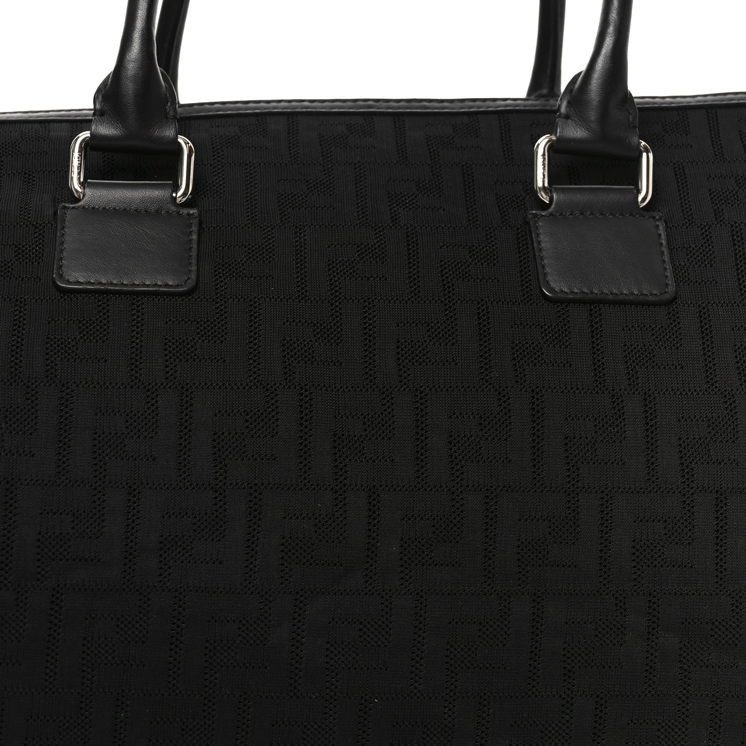Fendi Mesh  FF 1974 Medium Weekender Black 7 of 9