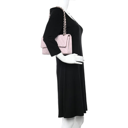 Chanel Caviar Quilted Medium Double Flap Light Pink 2 of 11