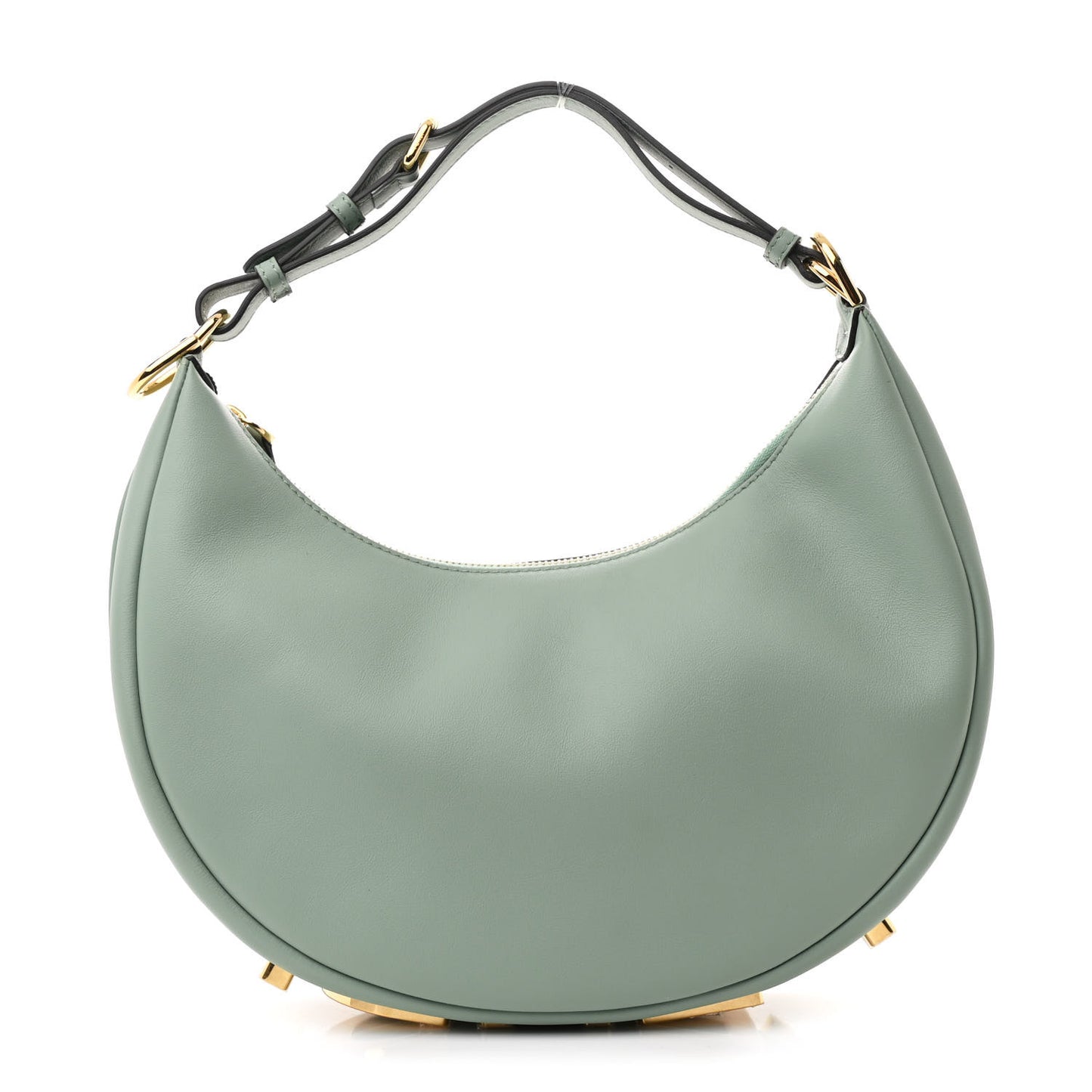 Vitello Grace Matte Small Fendigraphy Hobo Bag Menta