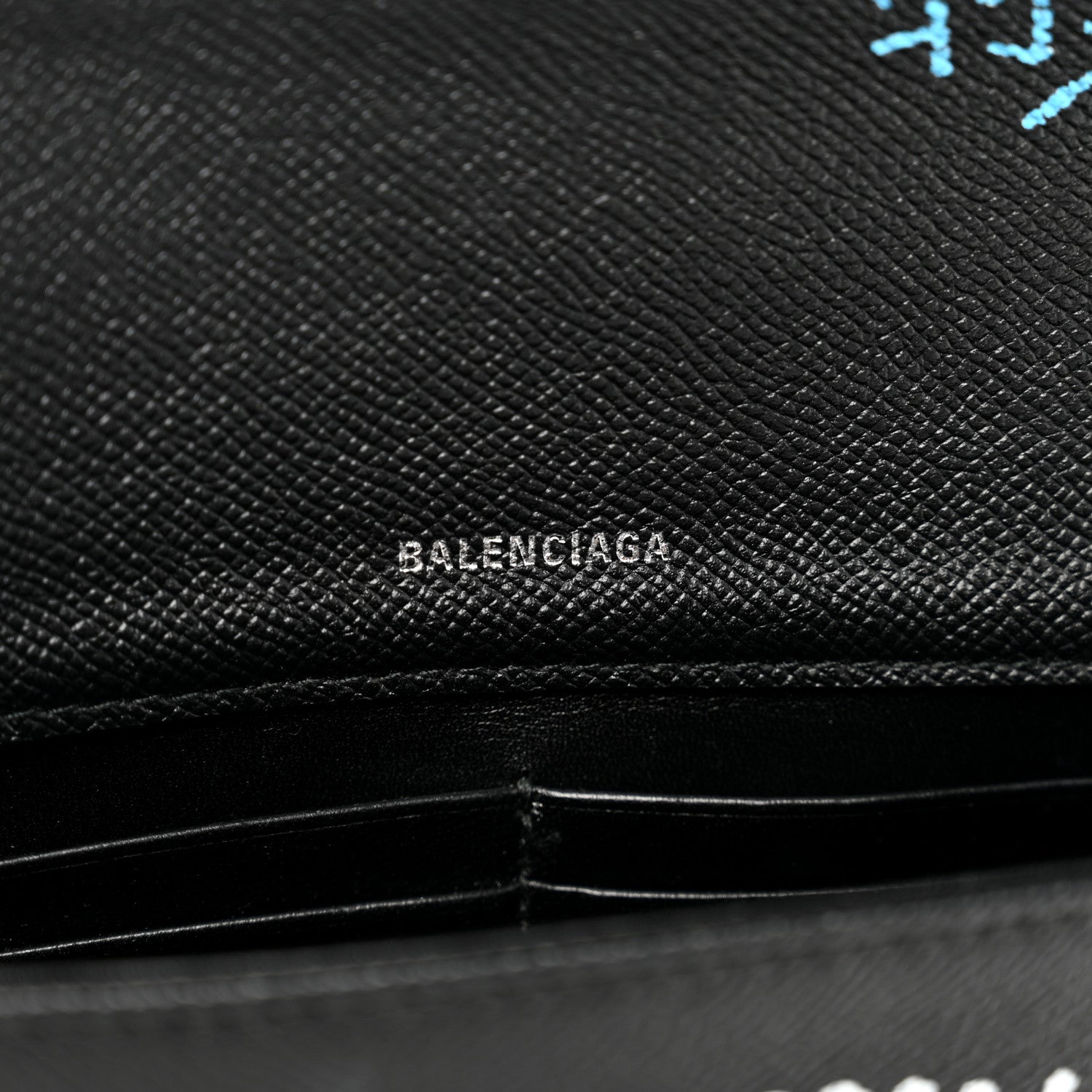 Balenciaga Grained Calfskin Graffiti S BB Round Crossbody Bag Black Multicolor 6 of 8