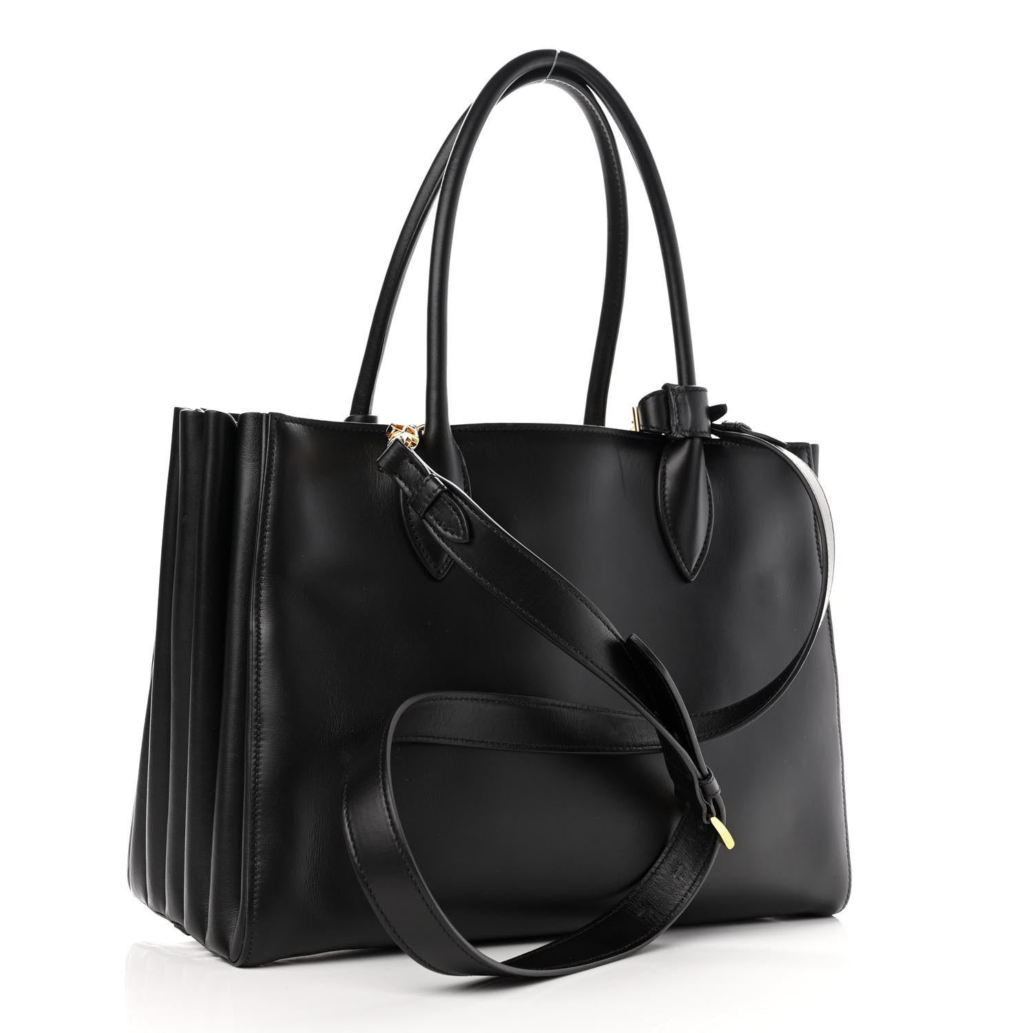 Prada City Calfskin Medium Bibliothèque Tote Black 3 of 11