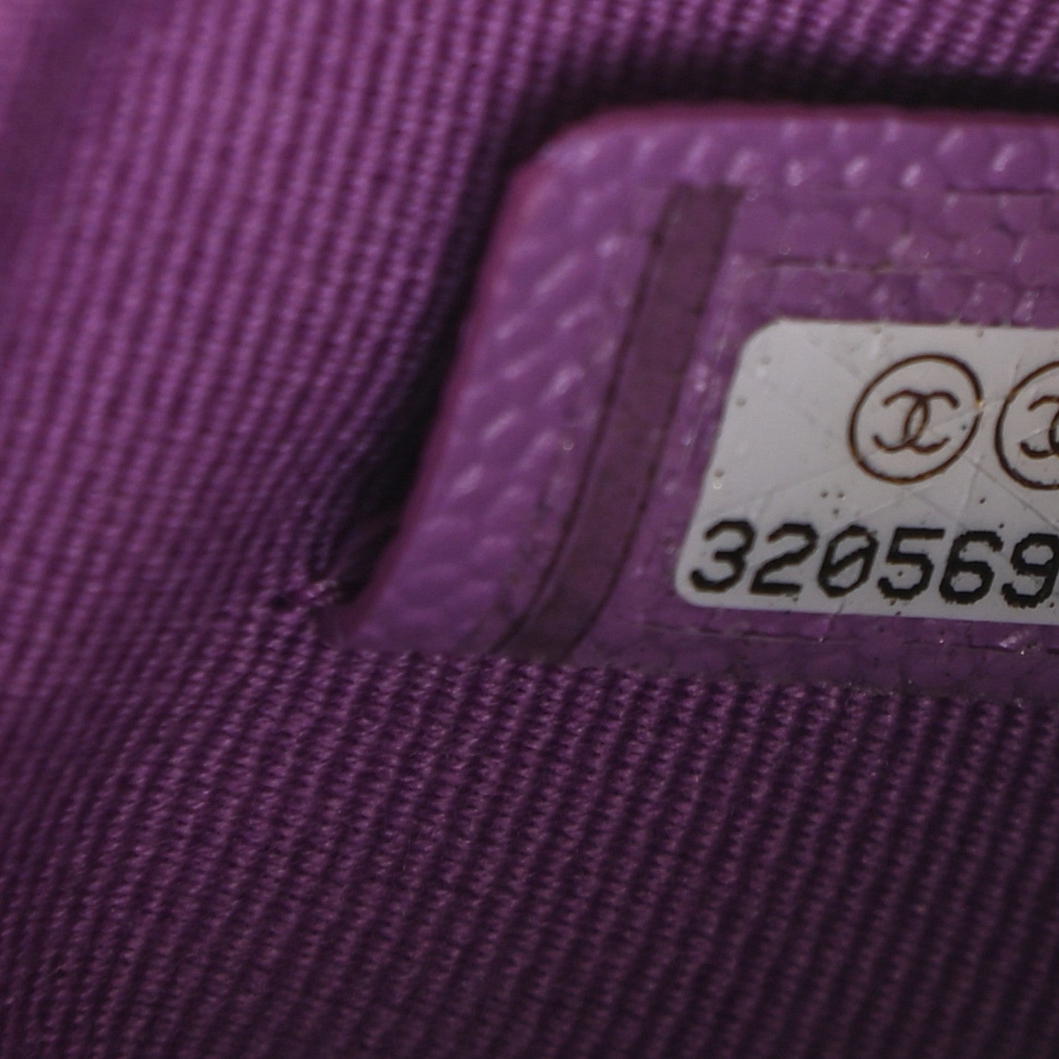 Chanel Caviar Quilted Small Cosmetic Case Purple 6 of 7