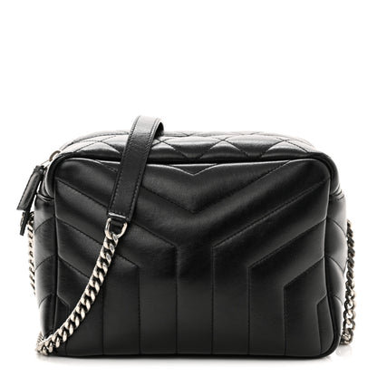 Saint Laurent Calfskin Y Quilted Monogram Small Loulou Bowling Bag Black 1 of 11