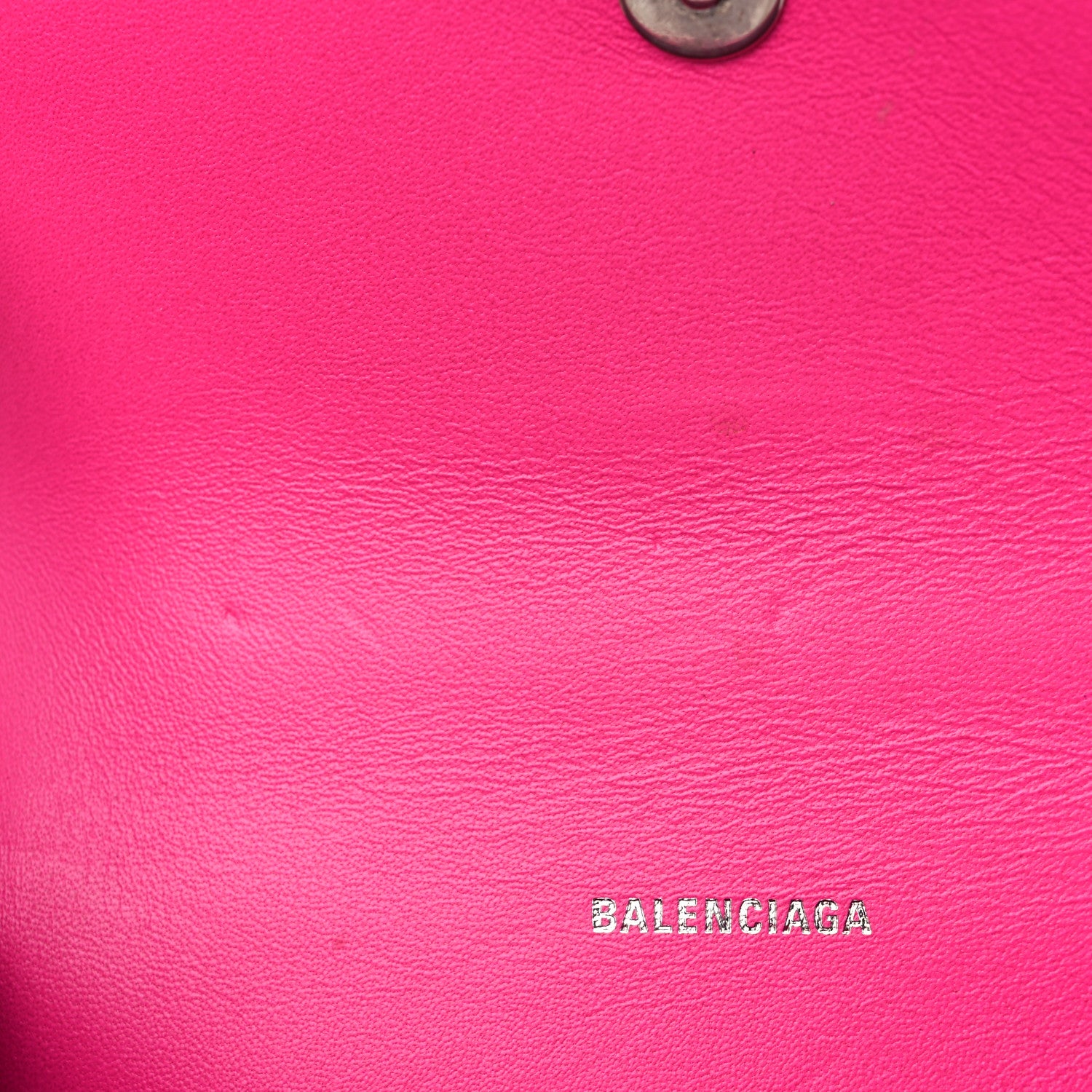 Balenciaga Shiny Box Calfskin Hourglass Top Handle Bag XS Acid Fuchsia 11 of 11