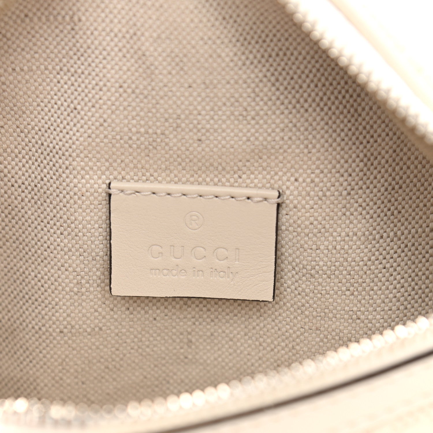 Gucci Calfskin GG Tennis Embossed Belt Bag Mystic White 6 of 10