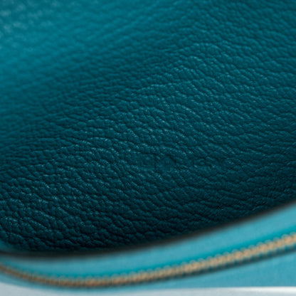 Hermes Chevre Mysore Bearn Wallet Turquoise 7 of 7
