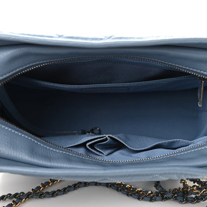 Chanel Patent Goatskin Quilted Medium Gabrielle Hobo Blue 5 of 9