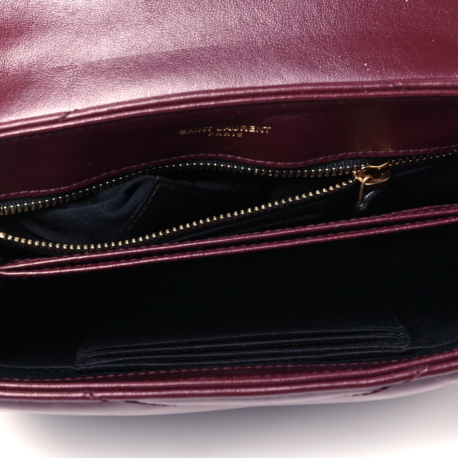 Saint Laurent Calfskin Y Quilted Monogram Toy Loulou Monogram Crossbody Bag Rouge Legion 5 of 9