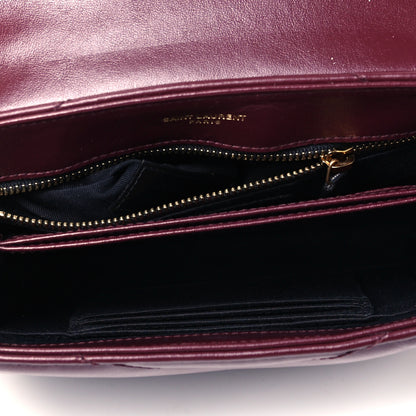Saint Laurent Calfskin Y Quilted Monogram Toy Loulou Monogram Crossbody Bag Rouge Legion 5 of 9
