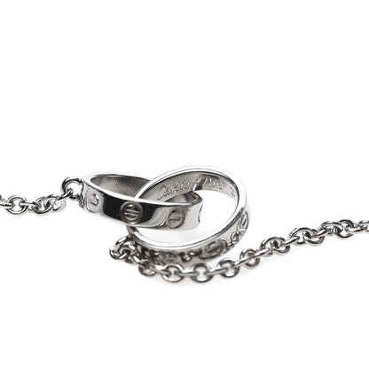 Cartier 18K White Gold Interlocking LOVE Necklace 7 of 7