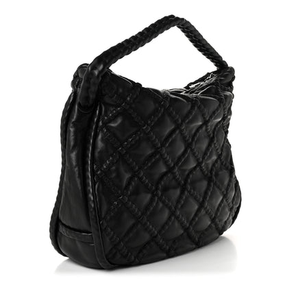Chanel Lambskin Quilted Hidden Chain Hobo Black 3 of 10