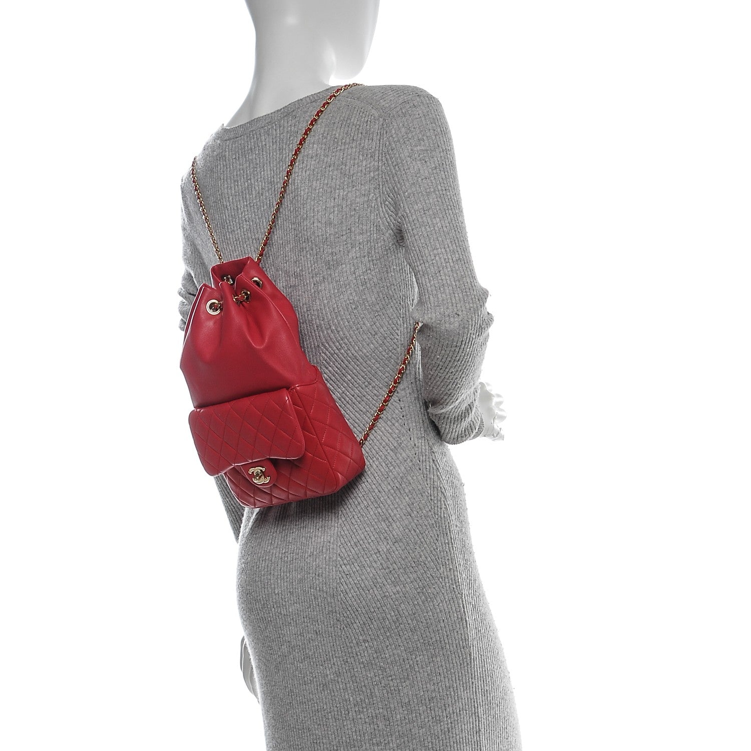 Chanel Lambskin Quilted Small In Seoul Backpack Red 2 of 7