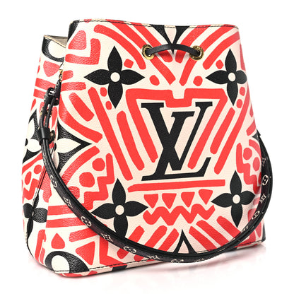 Louis Vuitton Monogram Giant Crafty NeoNoe MM Creme Rouge Black 3 of 9
