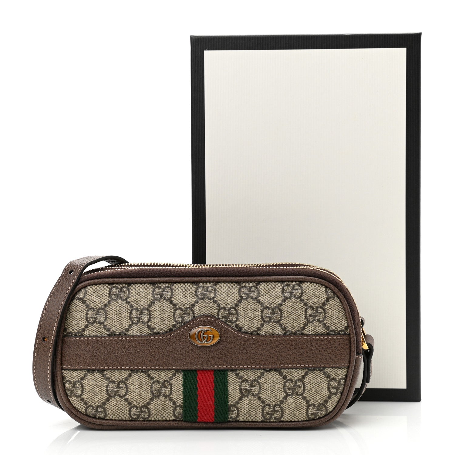 Gucci GG Supreme Monogram Web Mini Ophidia GG Bag Brown 10 of 10