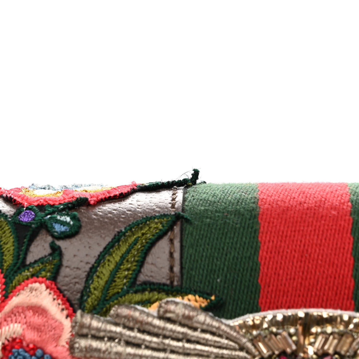 Gucci Calfskin Web Owl Embroidered Medium Dionysus Shoulder Bag New Acero Multicolor 12 of 14