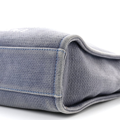 Chanel Canvas Mini Deauville Tote Denim Blue 10 of 10