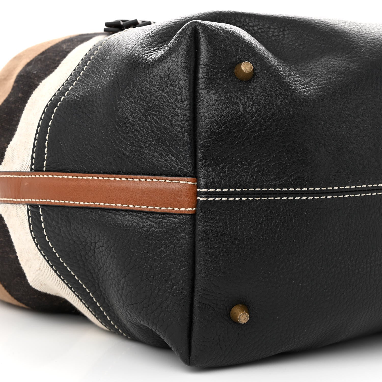 Burberry Grainy Calfskin House Check Canvas Medium Heston Crossbody Tan 9 of 11