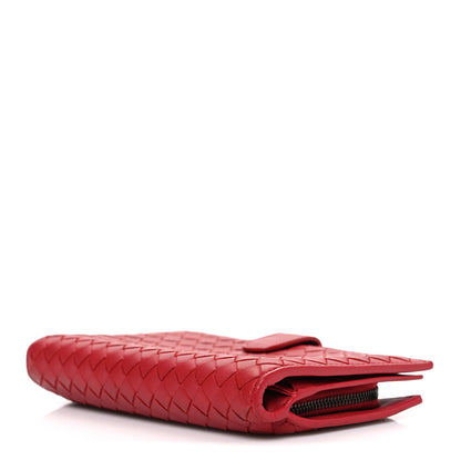 Bottega Veneta Nappa Intrecciato Continental Wallet Red 4 of 8