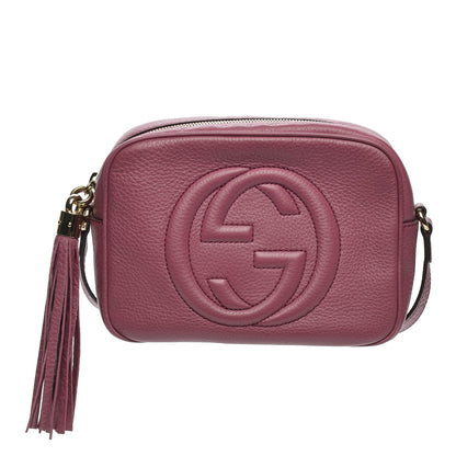 Gucci Pebbled Calfskin Small Soho Disco Bag Peonia Flower 1 of 7
