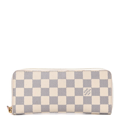 Louis Vuitton Damier Azur Clemence Wallet Rose Ballerine 1 of 10