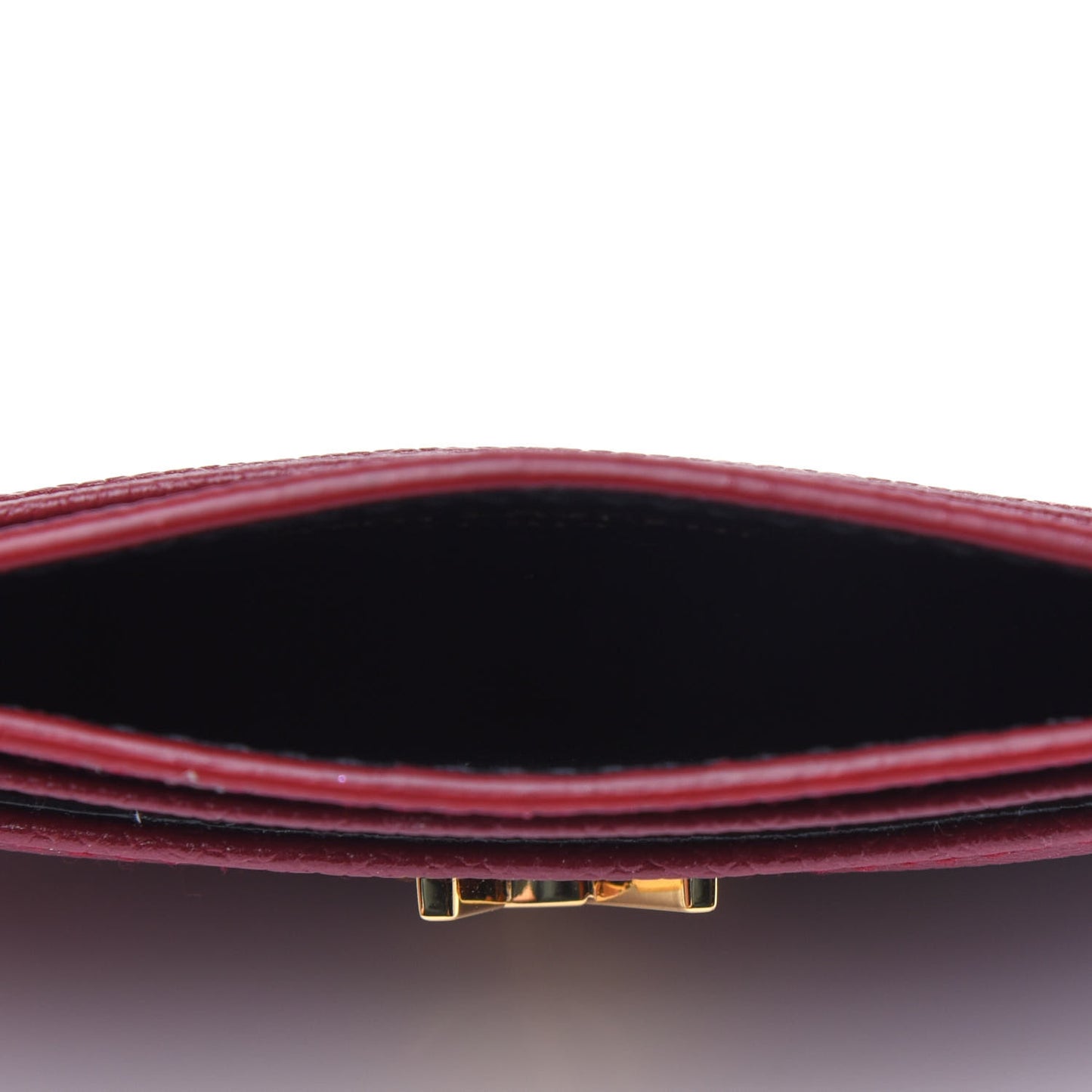 Grain De Poudre Matelasse Chevron Monogram Credit Card Case Opyum Red