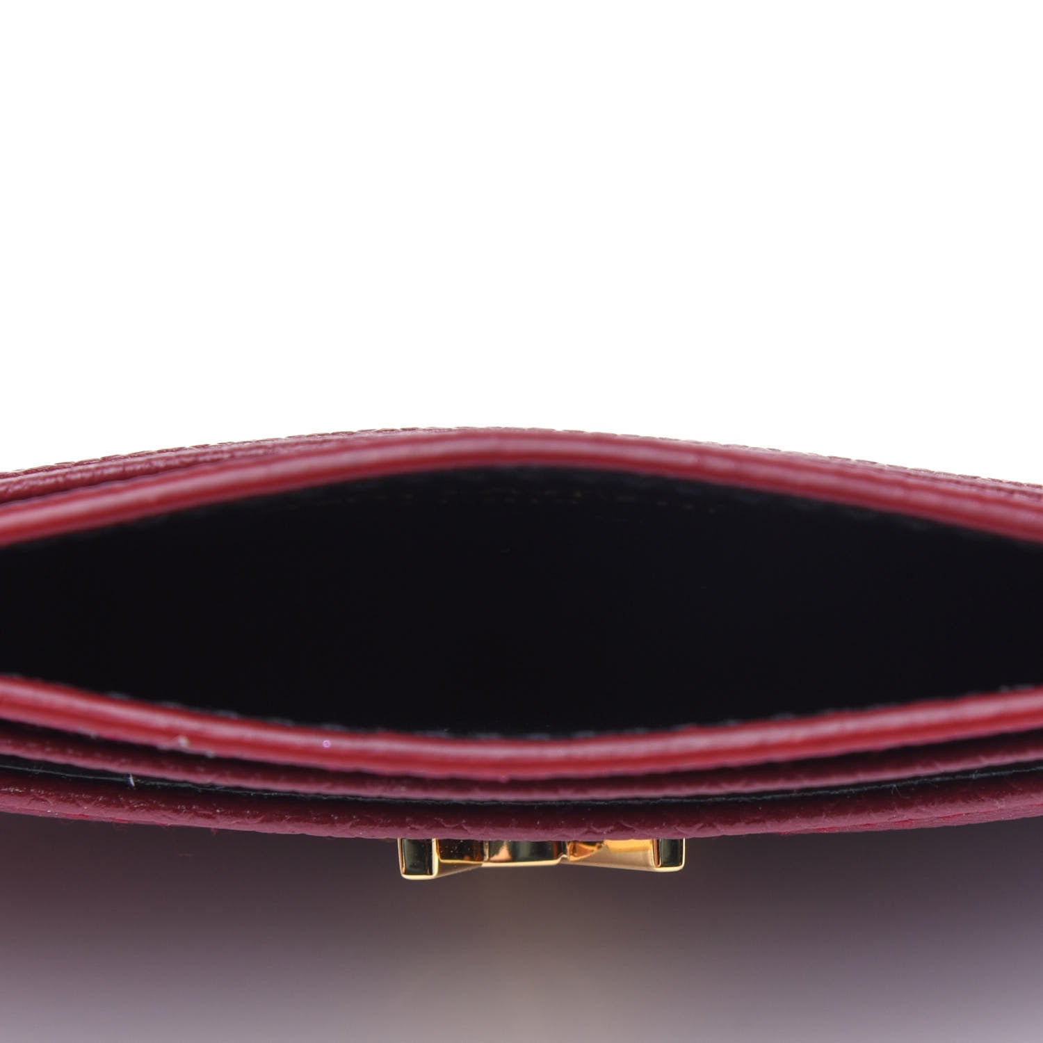 Saint Laurent Grain De Poudre Matelasse Chevron Monogram Credit Card Case Opyum Red 5 of 9
