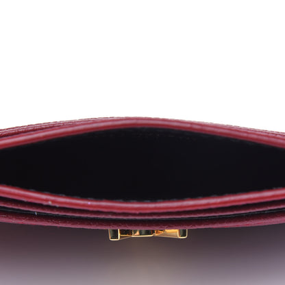 Saint Laurent Grain De Poudre Matelasse Chevron Monogram Credit Card Case Opyum Red 5 of 9