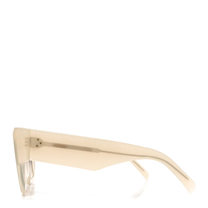Celine Acetate Flat Top Rectangular Sunglasses CL40092I Transparent White 3 of 7