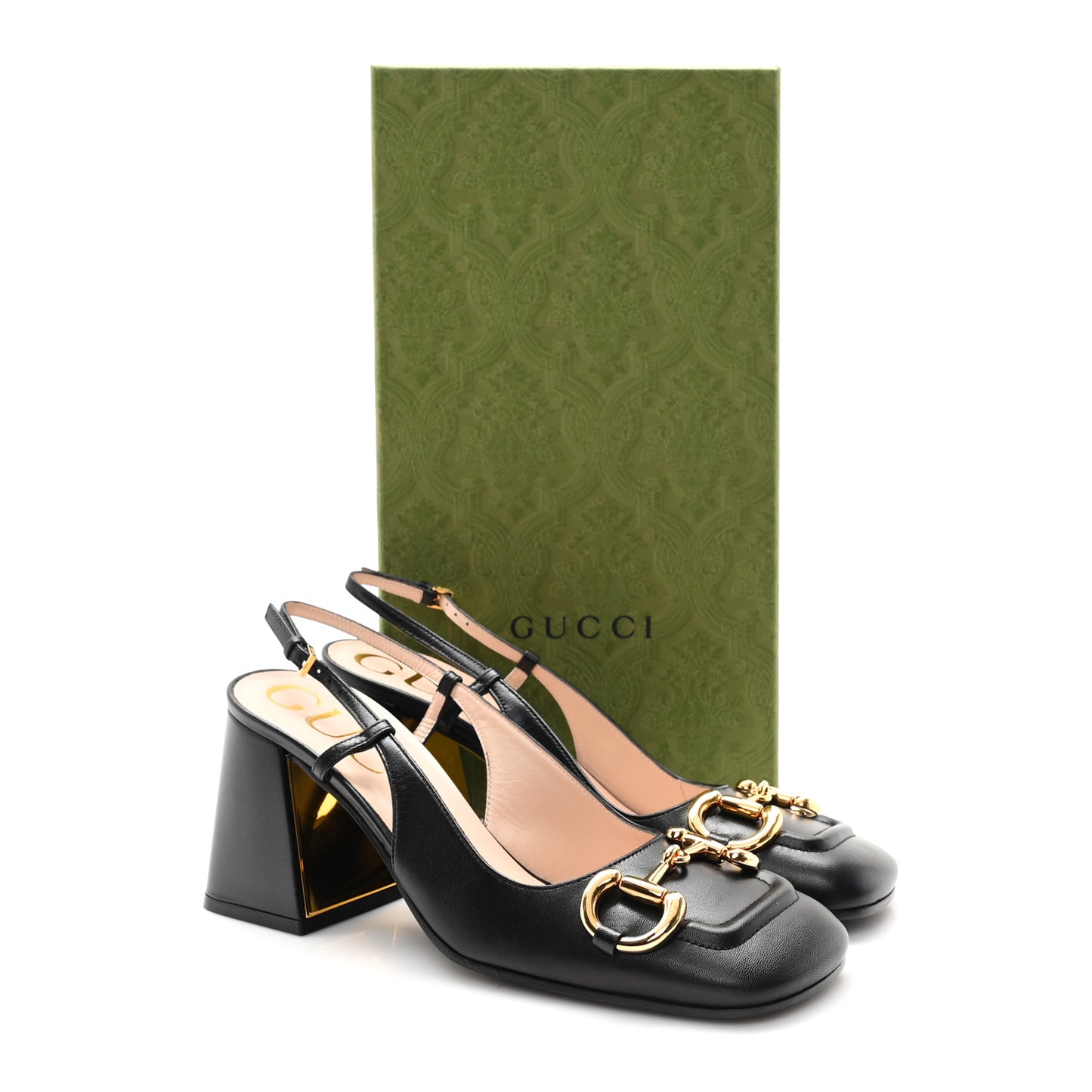 Malaga Kid Horsebit 75mm Slingback Pumps 37.5 Black