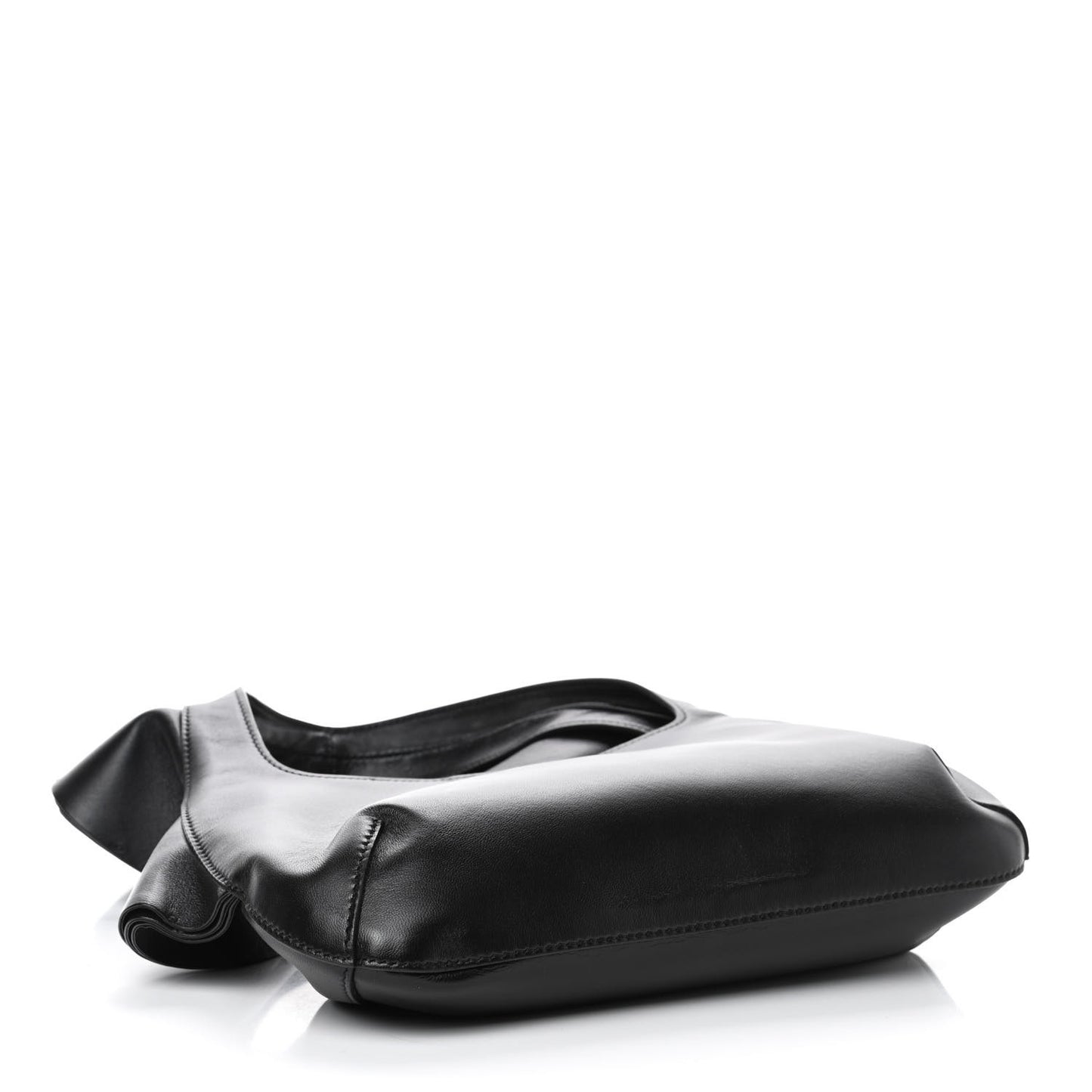 Nappa Atelier 04 Rouches Edition Small Ruffle Hobo Black