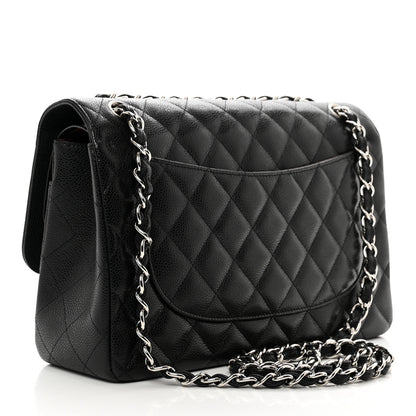 Chanel Caviar Quilted Jumbo Double Flap Black 3 of 9