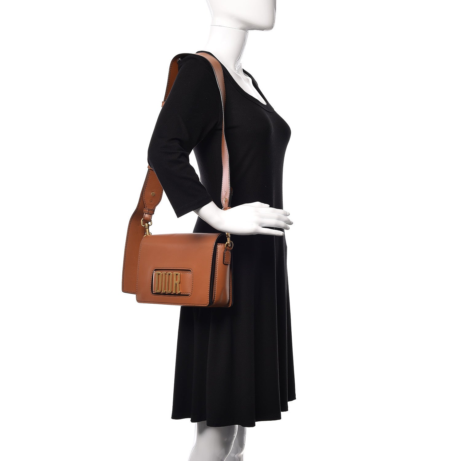 Christian Dior Calfskin J'Adior Chain Flap Bag Tan 2 of 8