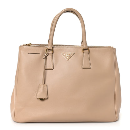 Prada Saffiano Large Galleria Double Zip Tote Pomice 1 of 9