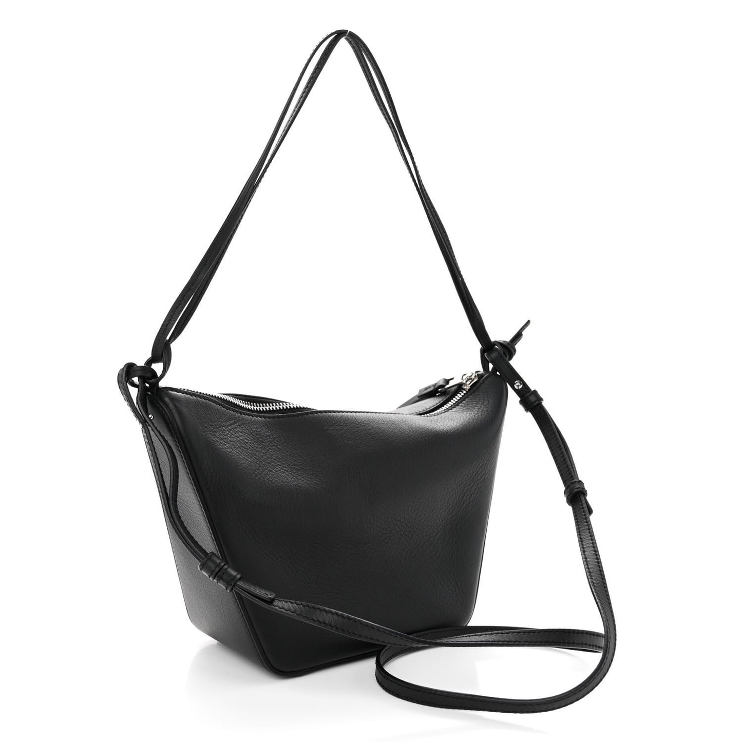 Calfskin Mini Hammock Hobo Black