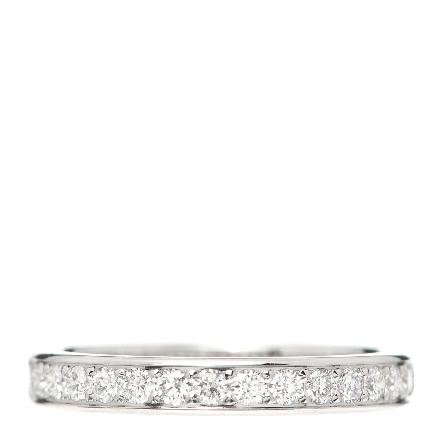 Cartier Platinum Diamond 1895 Wedding Band Ring 46 3.75 1 of 5