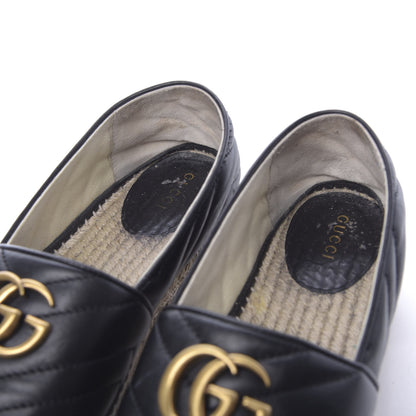 Gucci Nappa Matelasse GG Marmont Platform Espadrilles 37.5 Black 11 of 12