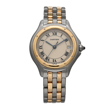 Cartier Stainless Steel 18K Yellow Gold 26mm Cougar Quartz Watch 1 of 4