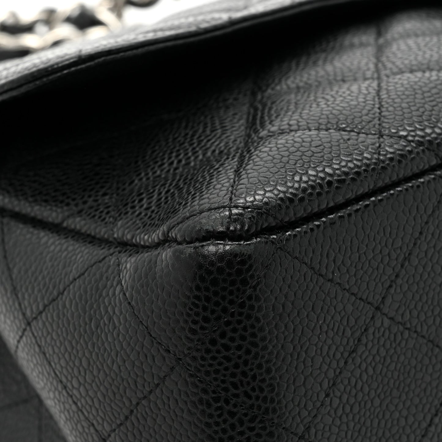 Caviar Quilted Jumbo Single Flap Black