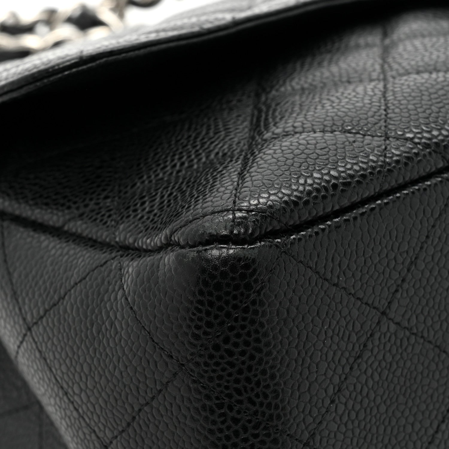 Chanel Caviar Quilted Jumbo Single Flap Black 13 of 19