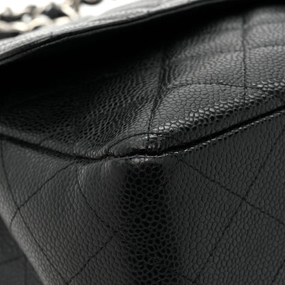 Chanel Caviar Quilted Jumbo Single Flap Black 13 of 19