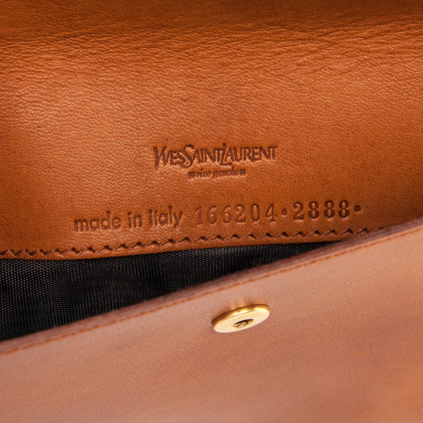 Calfskin Flap Wallet Brown